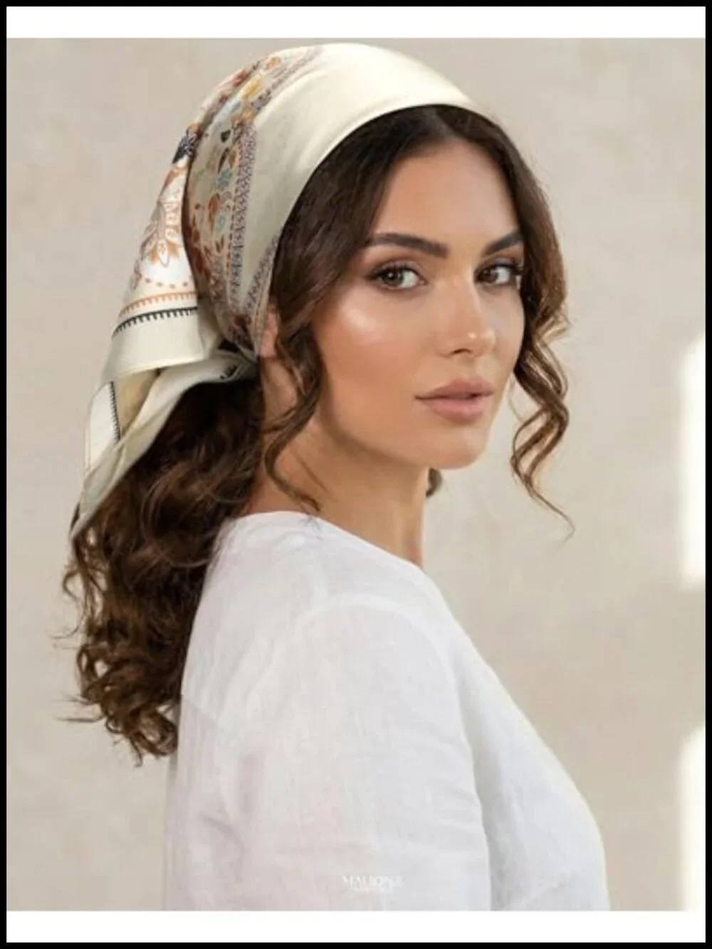 Chiffon Head Scarf Women Silk Feel Bandana 27.5